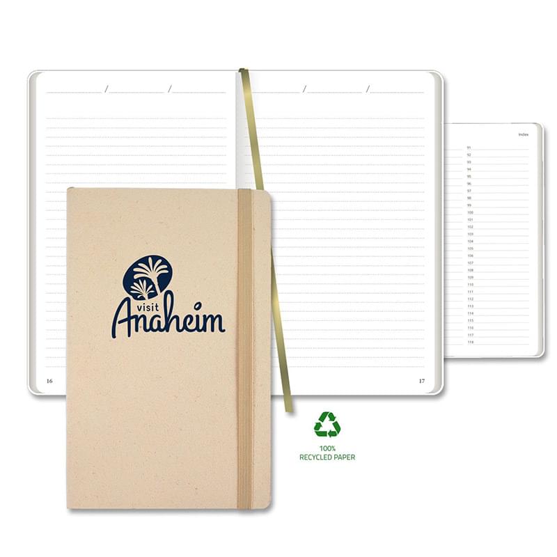 Carapace Medio White Recycled Pg Lined Journal